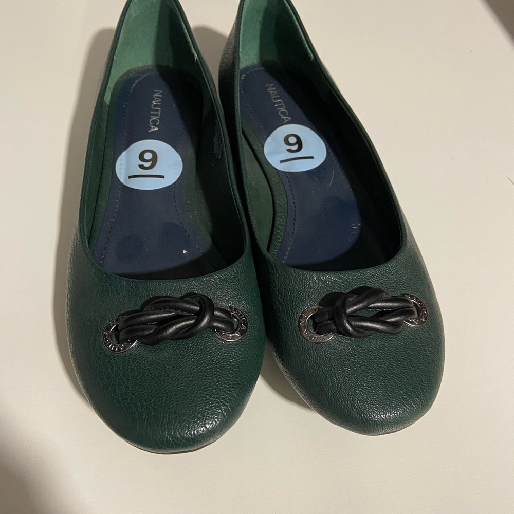 Nautica Green Ballerina Flats Size 9